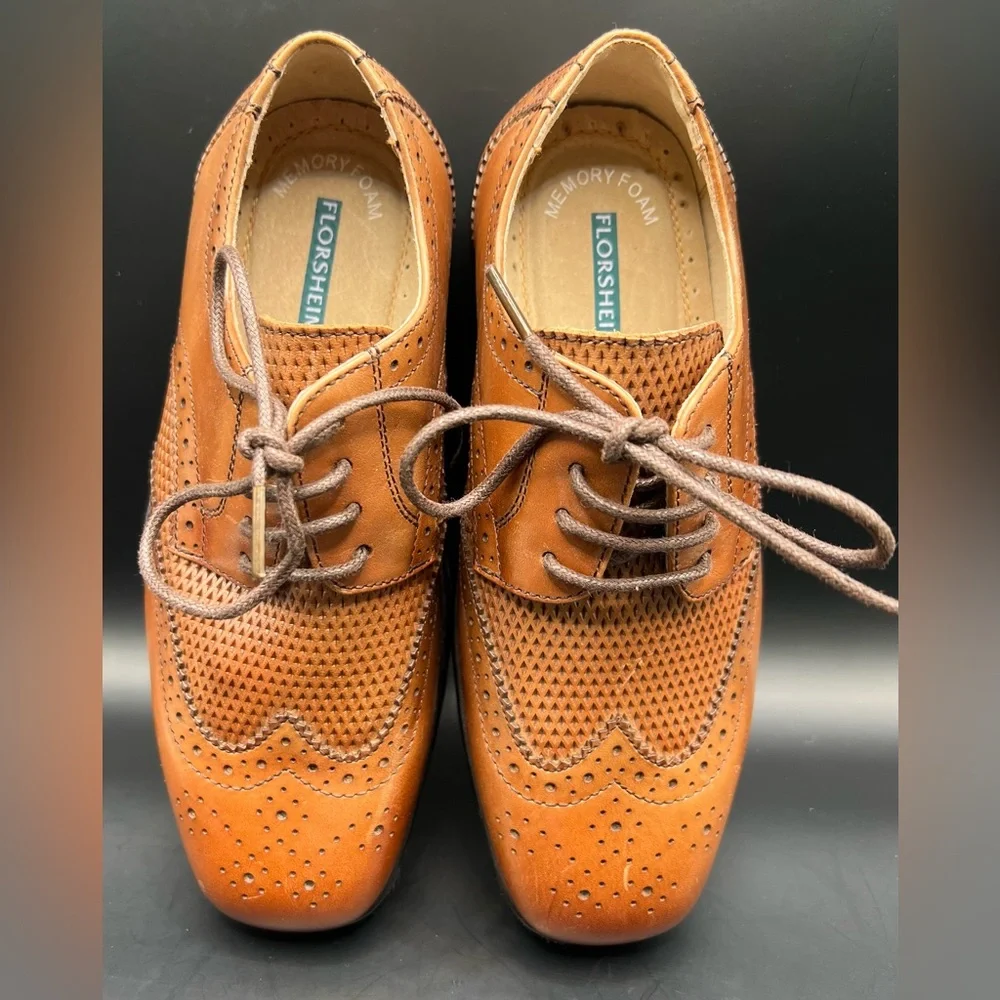 Florsheim- Classic Brown Leather‎ Kids Dress Shoes, Size:1